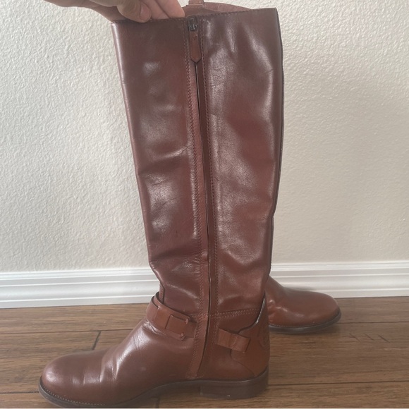Rare Tory Burch riding boots knee high boots leather boots heel boots zip up - Picture 14 of 16